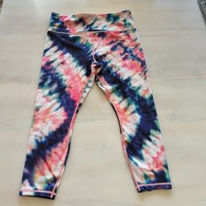 Athleta Elation Tie Dye 7/8 Tight Leggings Sz. L